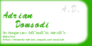 adrian domsodi business card